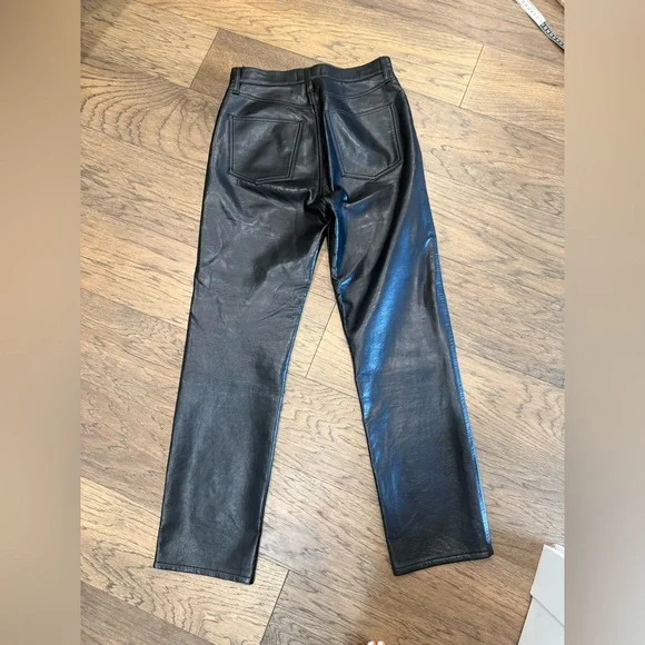 NWT Agolde Leather 90s Pinch Waist - Picture 3 of 7